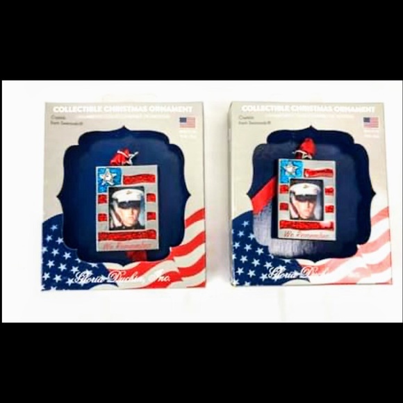 Patriotic Photo Frame Ornament/Swarovski Crystals - Picture 8 of 8